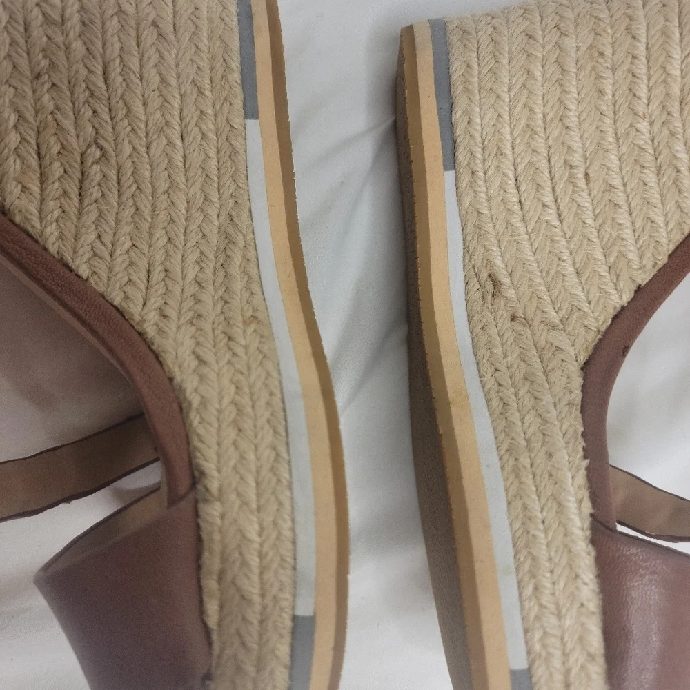 Joe's | Rane Wedge Brown Leather Ankle Strap size 9.5 - Picture 8 of 13